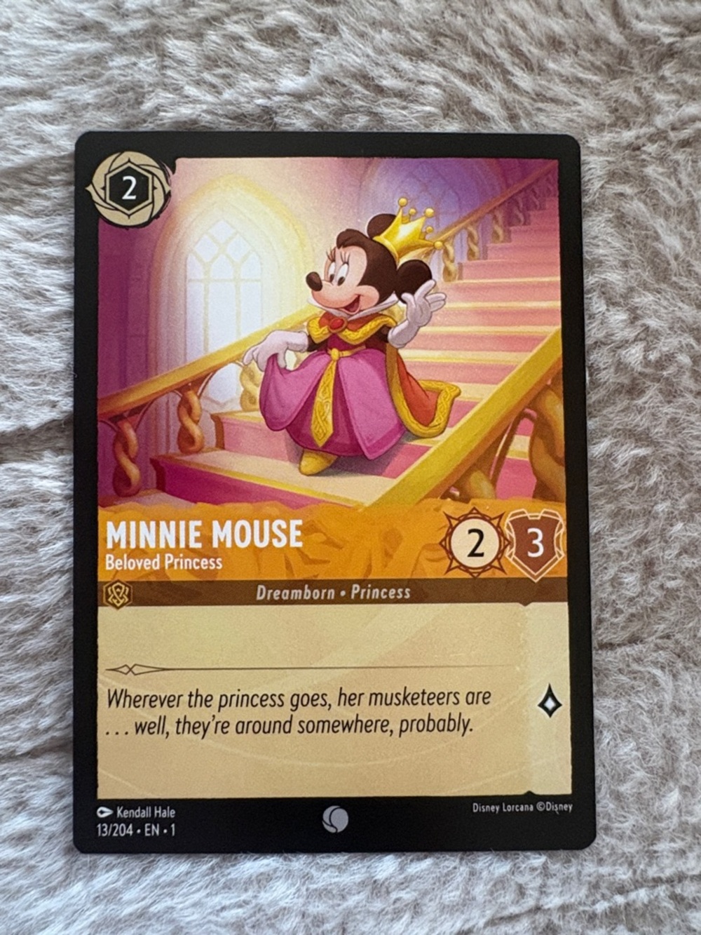 Disney Lorcana Minnie Mouse Beloved Princess Trading Card - 13/204 EN 1